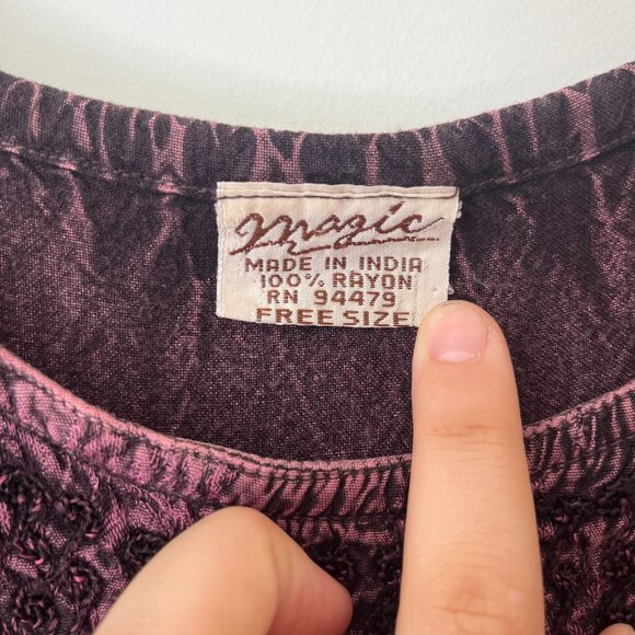 Purple Y2K Patterned Tie-Back mini dress - Picture 6 of 8